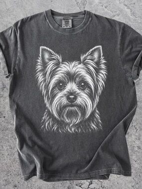 Men's Yorkshire Terrier Graphic Tee - Pepper Comfort